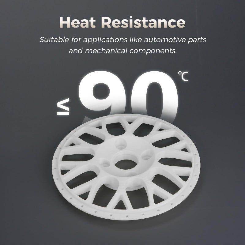 FLASHFORGE ABS Pro Filament 1.75mm White, 3D Printer Filament 1kg (2.2lbs) Spool-Dimensional Accuracy +/- 0.02mm, Hot Deformation Below 90â„ƒ, Great for Printing Heat-Resistant Functional Parts - Image 5